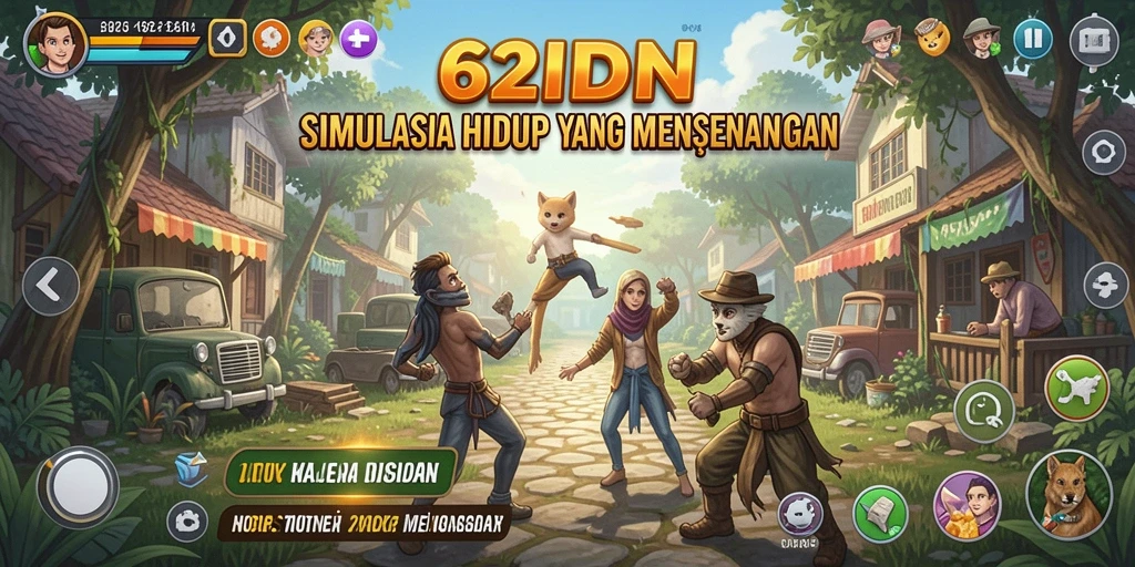 Tampilan gameplay <strong>62IDN</strong> yang menarik dan penuh warna.