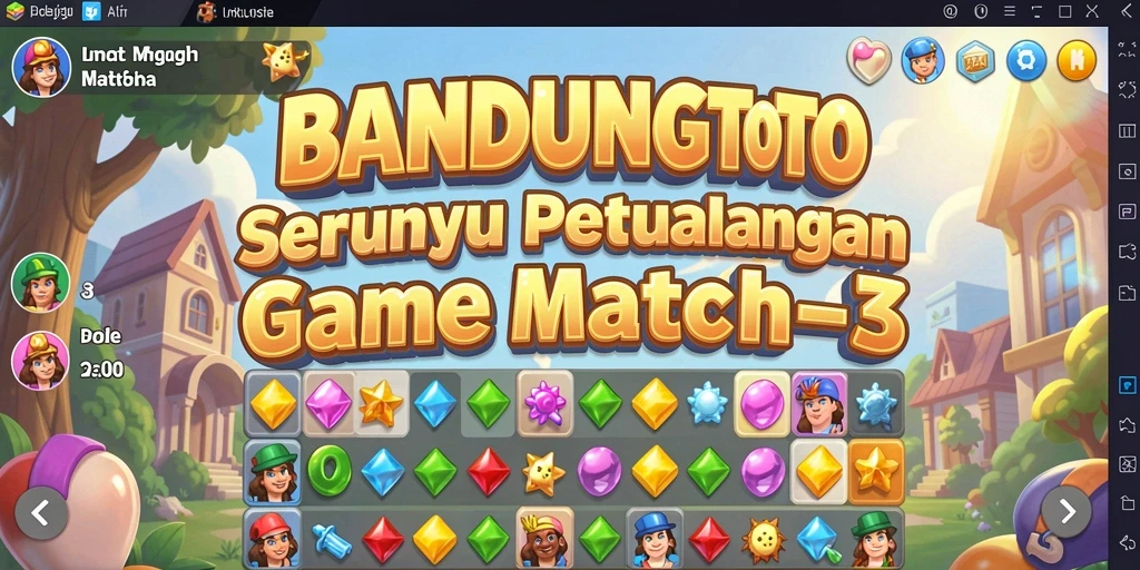 Screenshot menunjukkan gameplay seru dari BANDUNGTOTO Match-3.