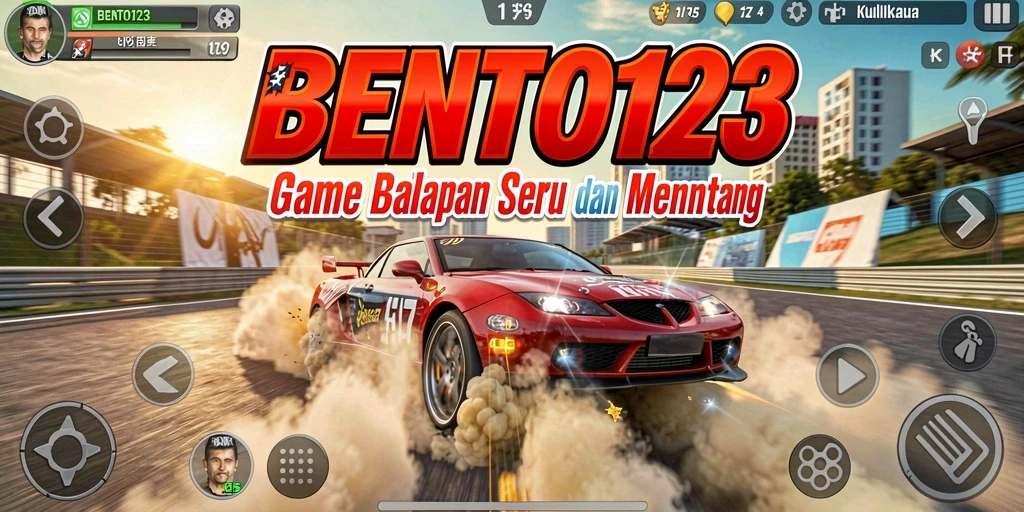 Tampilan gameplay BENTO123 dengan aksi balapan seru.