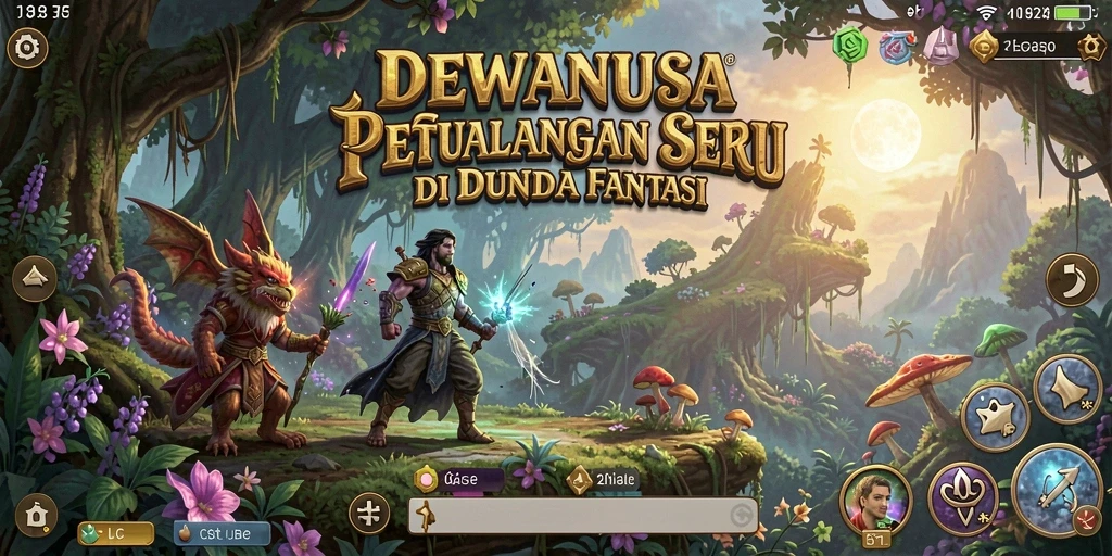 Gameplay DEWANUSA menampilkan petualangan seru di dunia fantasi.