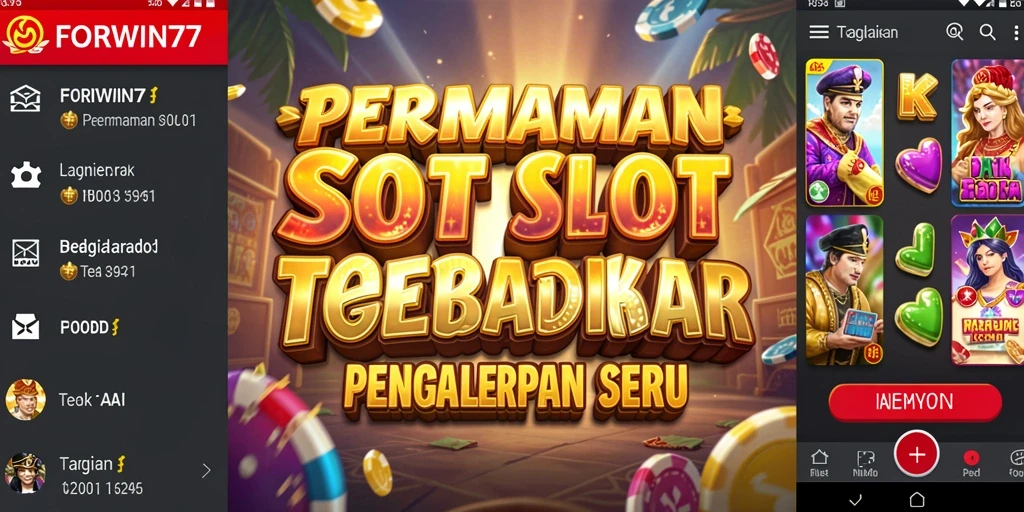 Tampilan gameplay seru dan interaktif dari FORWIN77 di mesin slot.