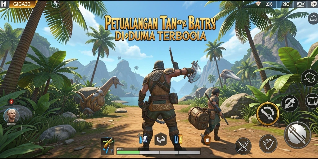 Tampilan menakjubkan dari dunia terbuka GIGA33 saat gameplay.