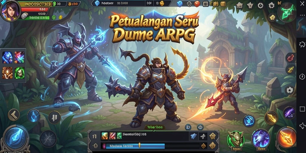 Tampilan gameplay ARPG yang mendebarkan dan penuh aksi.