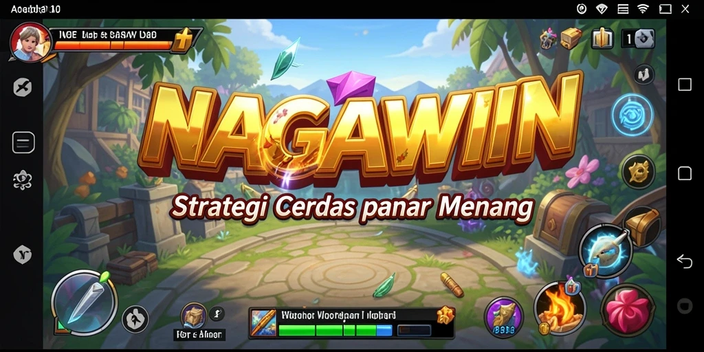 Tampilan pertarungan strategi yang seru dalam NAGAWIN.