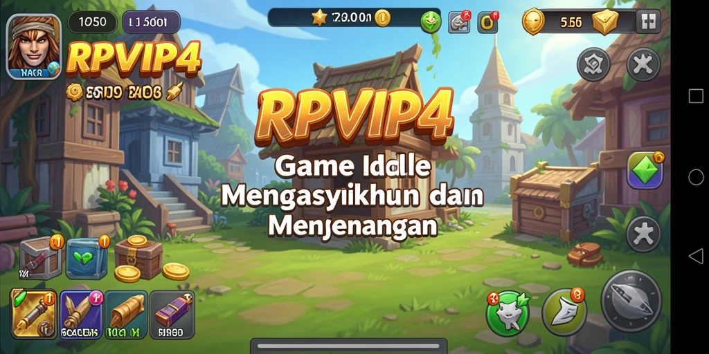 Tampilan visual gameplay Idle yang menarik dan interaktif.