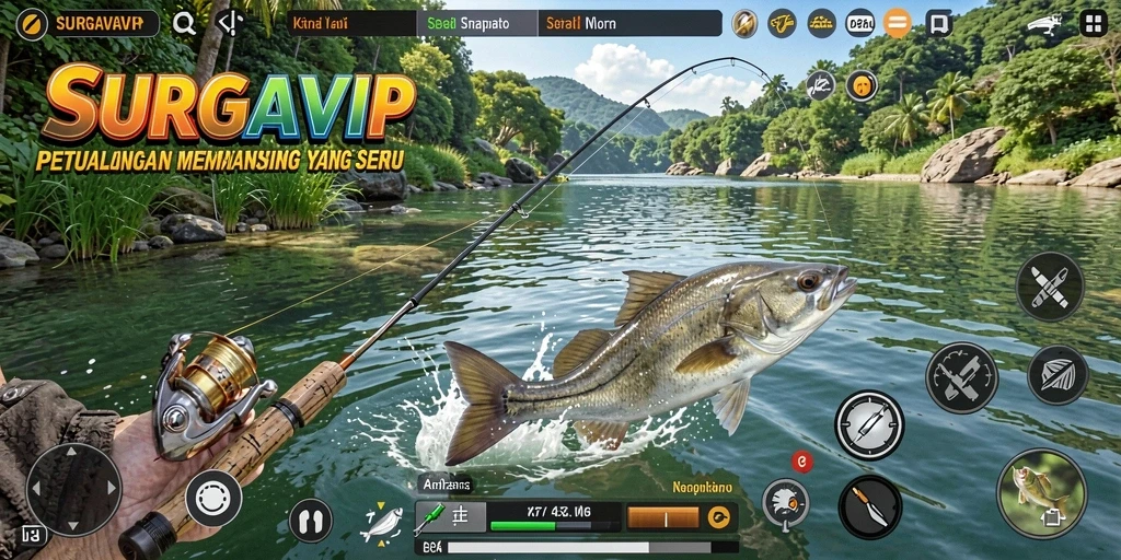 Gameplay menarik dalam SURGAVIP yang penuh warna.