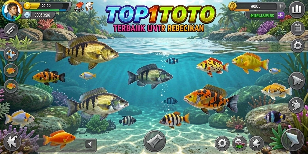 Tangkapan besar dalam gameplay memancing TOP1TOTO yang menarik.